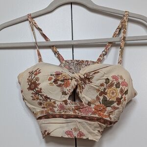 Floral Print Crop Top